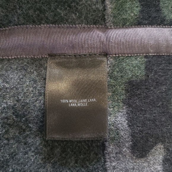 Anthropologie Feild Flower Camouflage Wool Sweater Coat - Picture 11 of 15